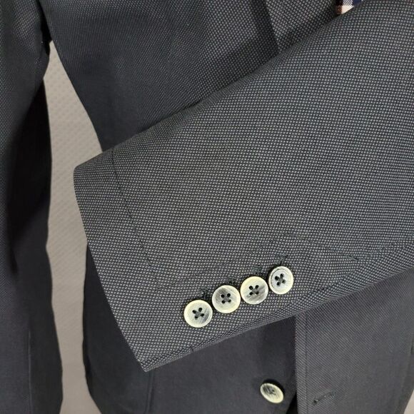 Hugo Boss Morell5-W Men's Sport Coat Blazer Two Button Cotton Navy Birds Eye 44R - Picture 10 of 16